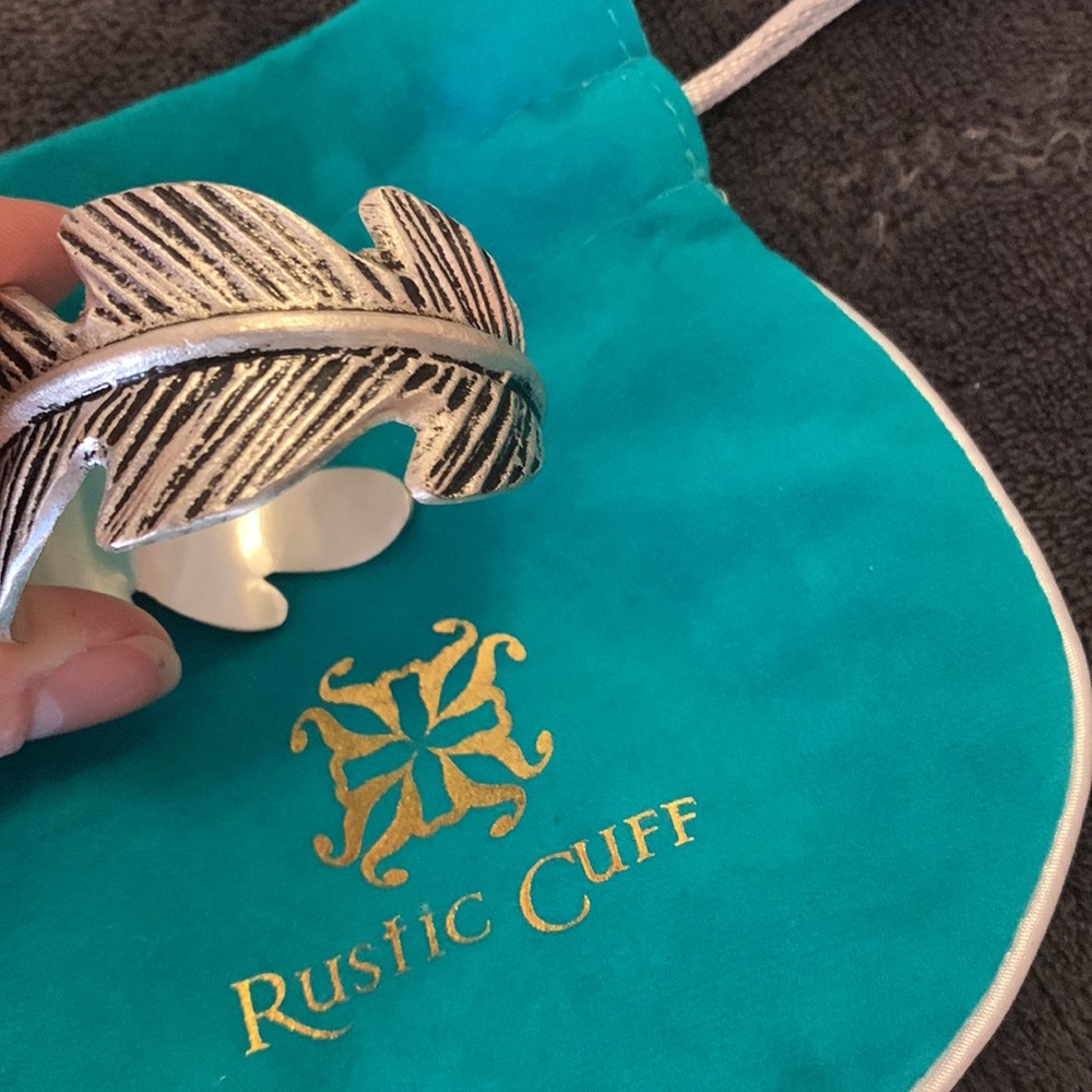 Rustic Cuff Leaf Bracelet - image 3